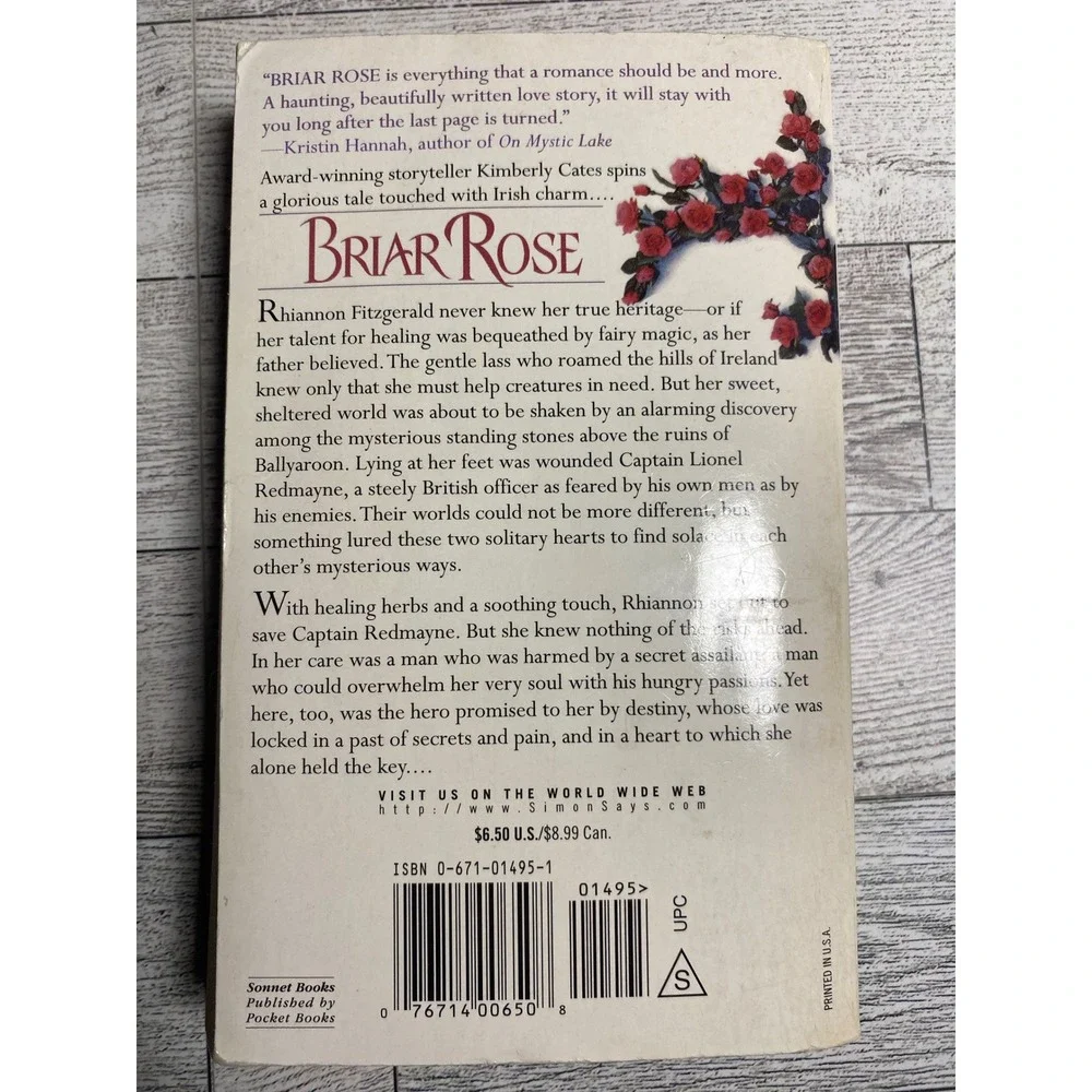 Kimberly Cates Briar Rose Historical Romance Paperback 1999 First Print Stepback